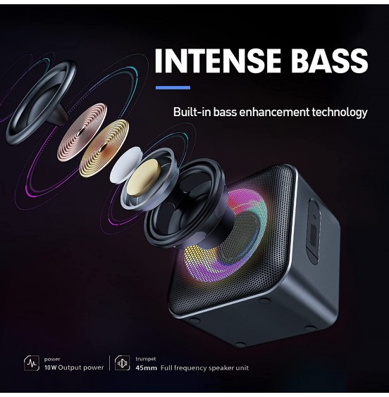 IPX7 Waterproof Portable Bluetooth Speaker, Sewowibo Wireless Bluetooth 5.1 Speaker with LED Light Show Rich Stereo Bass, Micro SD 24H Playtime, Outdoor Party Speaker TWS for Travel Beach Pool Shower IPX7 Waterproof Portable Bluetooth Speaker, Sewowibo Wireless Bluetooth 5.1 Speaker with LED Light Show Rich Stereo Bass, Micro SD 24H Playtime, Outdoor Party Speaker TWS for Travel Beach Pool Shower